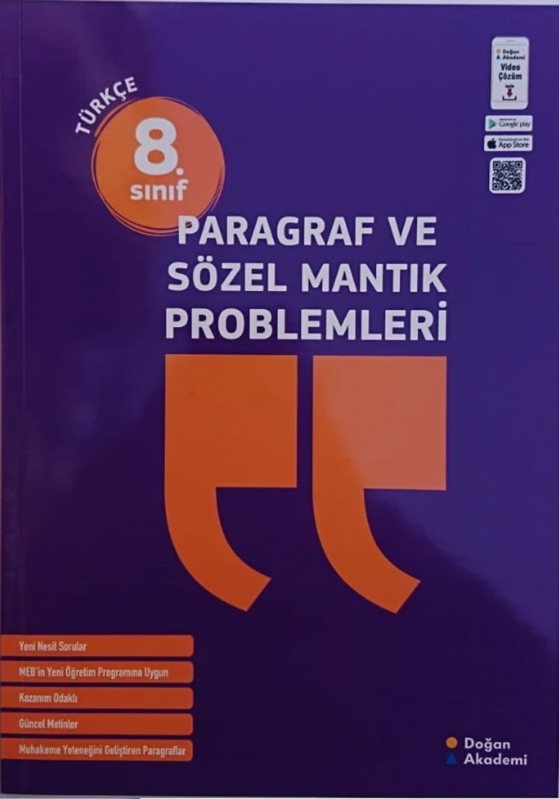 Doğan Akademi 8.sınıf Paragraf ve Sözel Man Problemleri