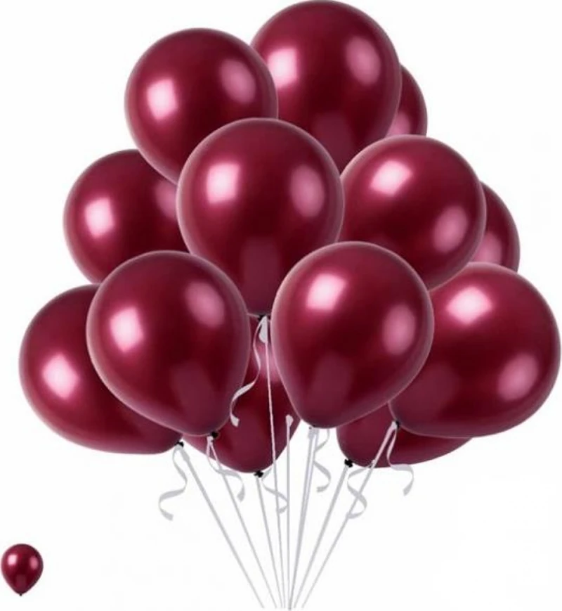 Nedi Pm-72213 Metalik Balon Bordo 100Lü