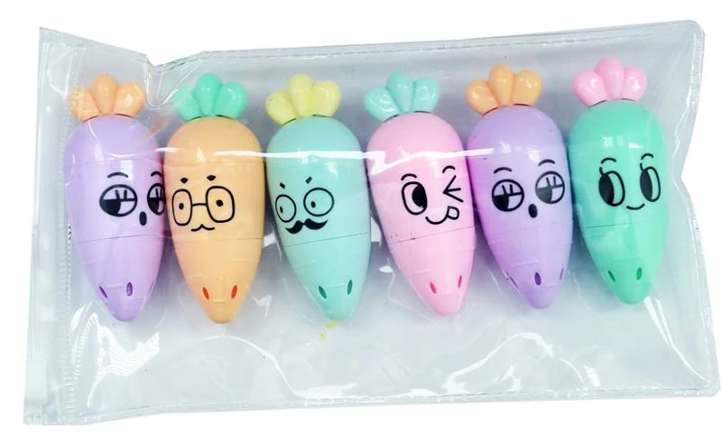 Unıck Color Fosforlu Kalem Havuç Mini 6 Lı 5640