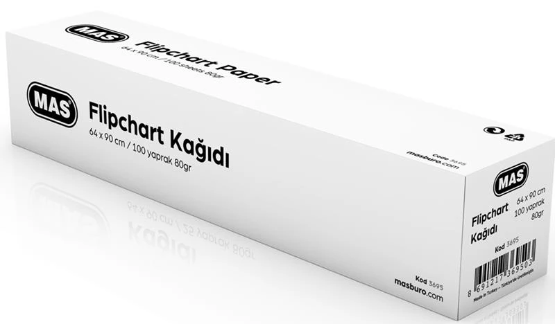 Mas Flıpchart Kağıdı Kutulu 64X90 Düz 100Yp 3695