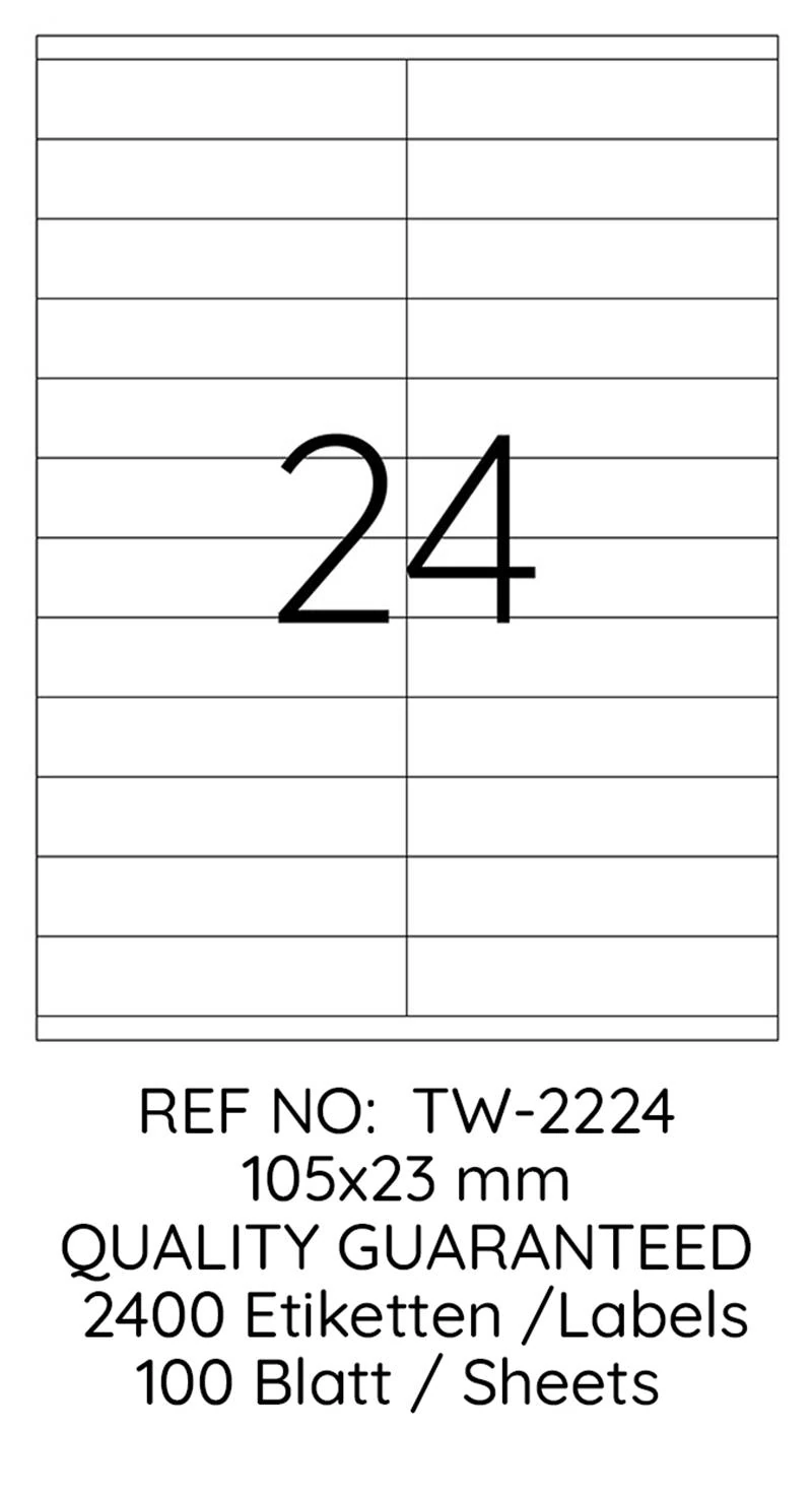 Tanex Tw-2224 Lazer Etiket 105*23 Mm 100Ad.
