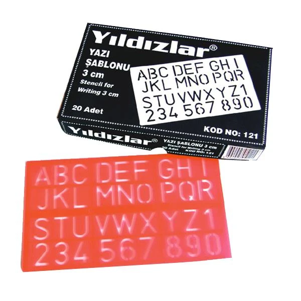 Yıldızlar 121 Yazı Şablonu 3Cm