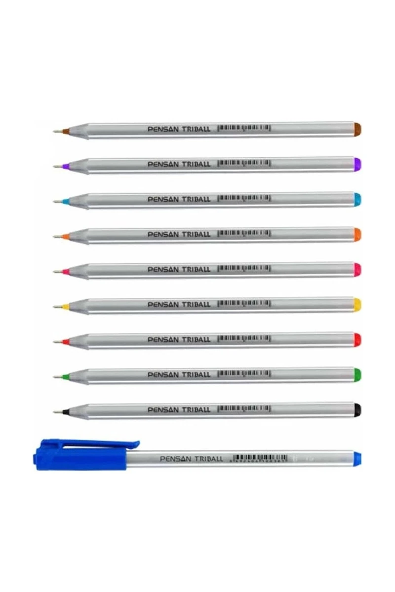 Pensan 01003 Triball Tükenmez Kalem 1Mm Mavi 12Li