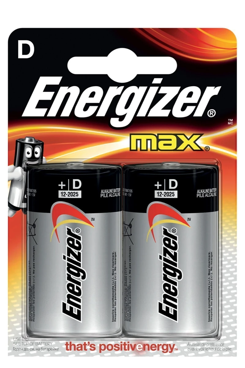 Energizer (D44-0457) Max Base Alkalin D Boy 2Li Blister