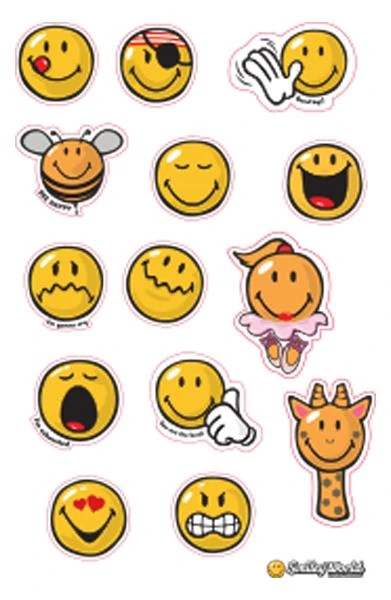 Smiley1300 Stıcker 3Lü Poşet