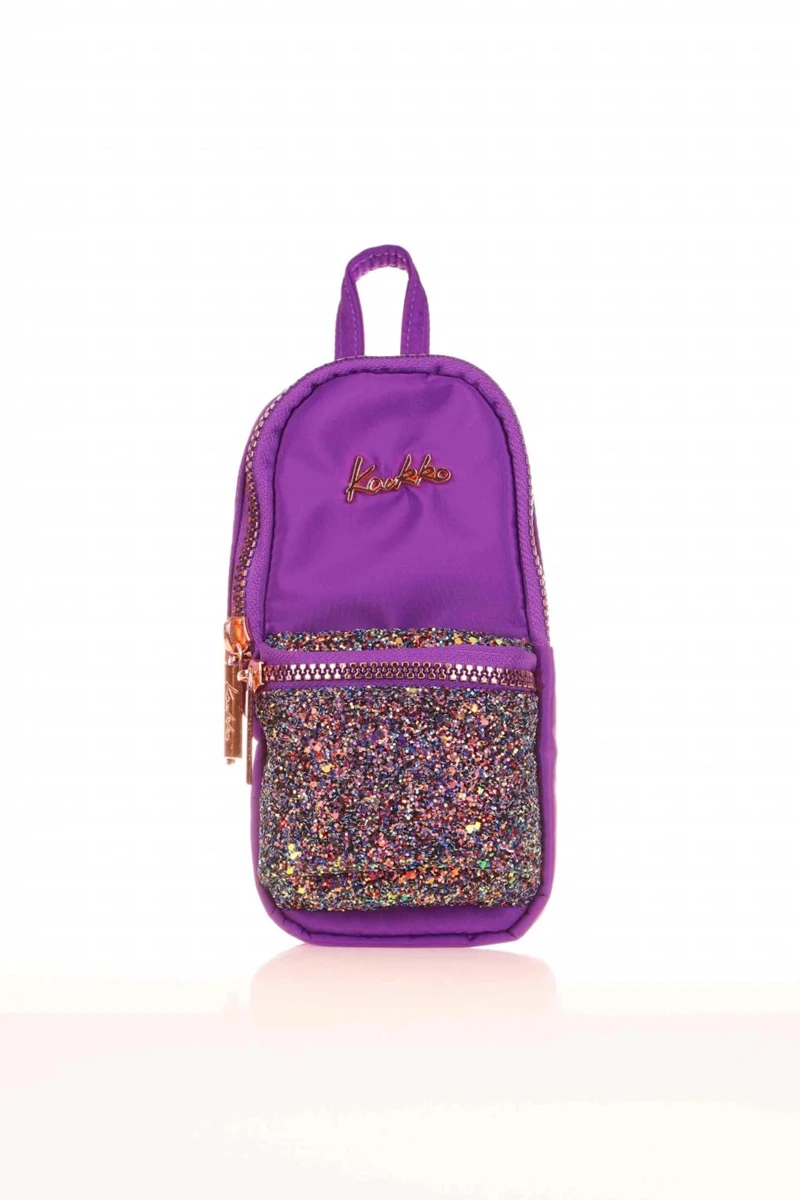 KAUKKO JUNIOR BAG BRIGHT KALEM ÇANTASI (TAŞLI-MOR) K2560