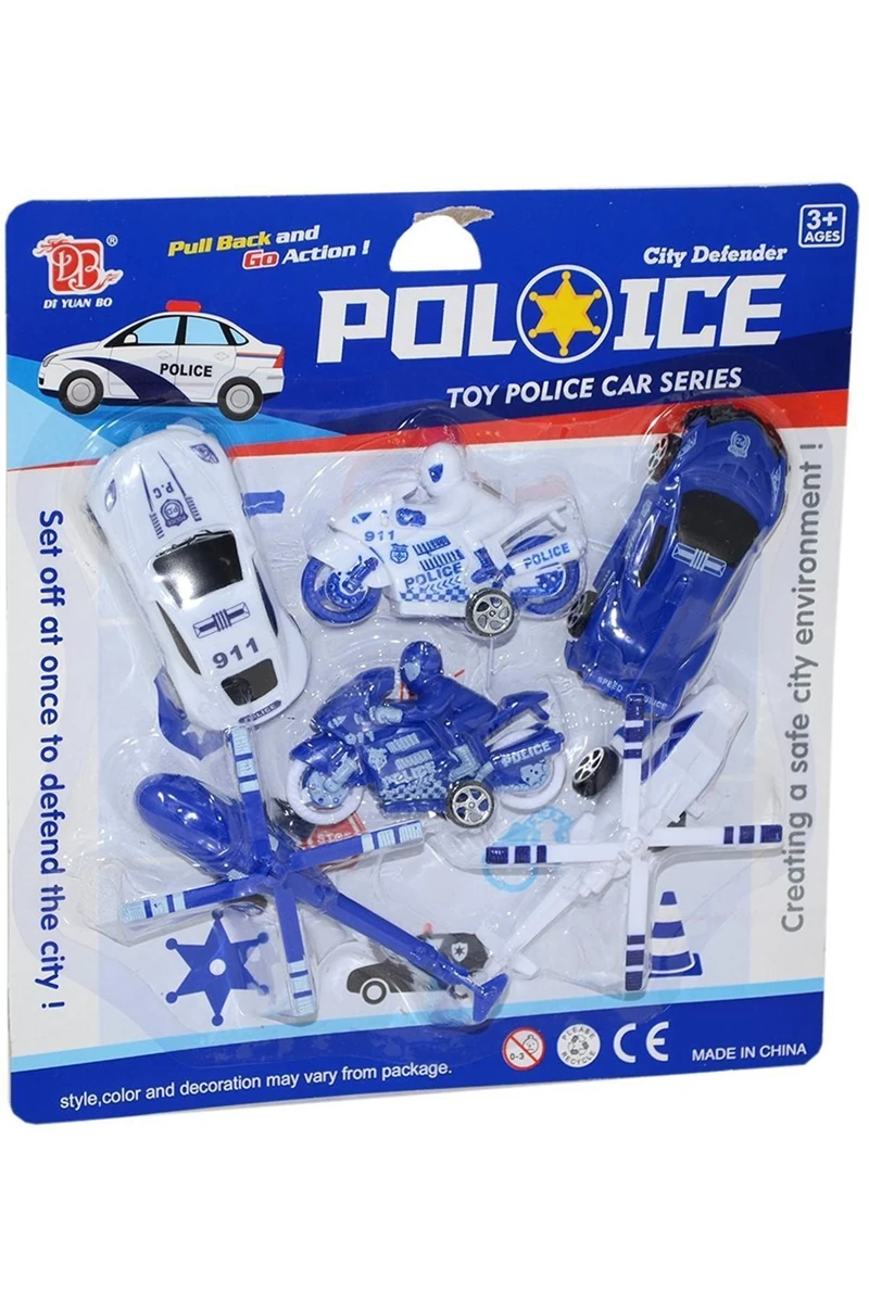 Canem Dyb168-92Q Kart.Çekbırak 6 Lı Polis Arabası