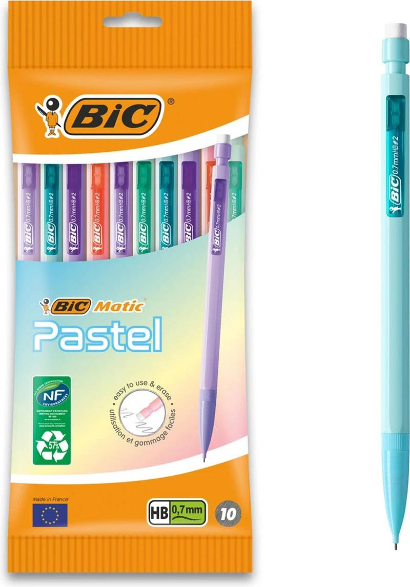 Bıc Matıc Pastel 0.7 Versatil Kalem 10'lu Poşet