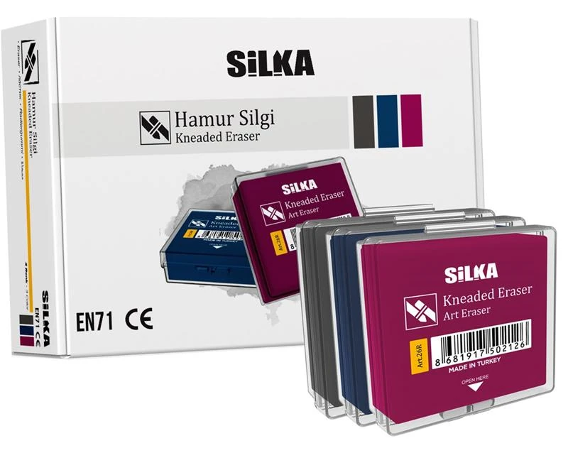 Silka Silgi Hamur Renkli 12 Li Art.26R