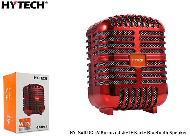 Hytech HY-S40 DC 5V Bluetooth Speaker Siyah Usb+TF Kart
