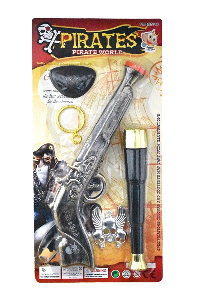 Bircan Korsan Seti Kartela - Korsan Dürbünü, Tabancası ve Aksesuarları