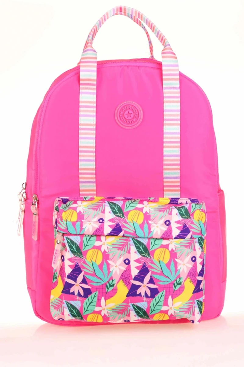 Kaukko Sırt Çantası Double Strıpe Pınk K1762