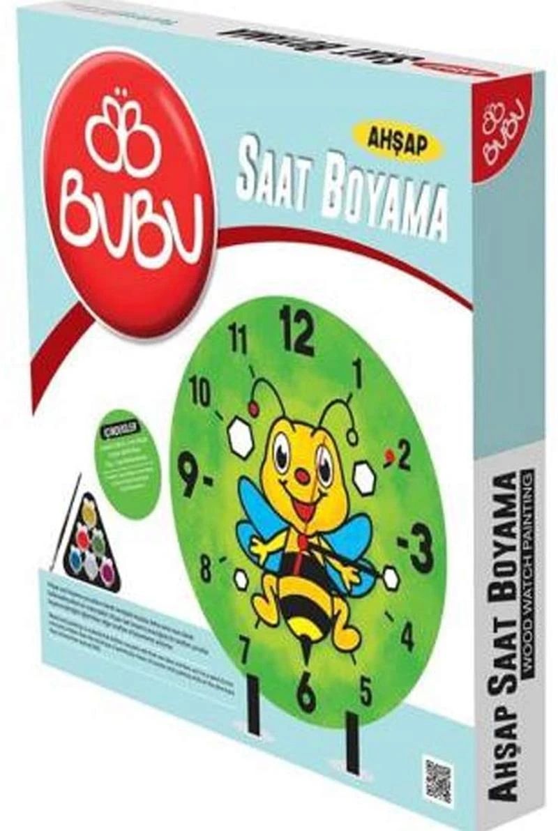 Bu-Bu Ahşap Boyama Saat Ac0008