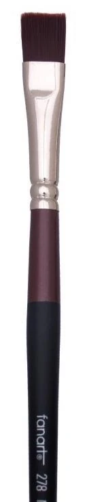 Fanart Academy Fırça 278 Serisi Sentetik Kıl Kısa Yassı Uzun Sap No: 8 F-7278.08