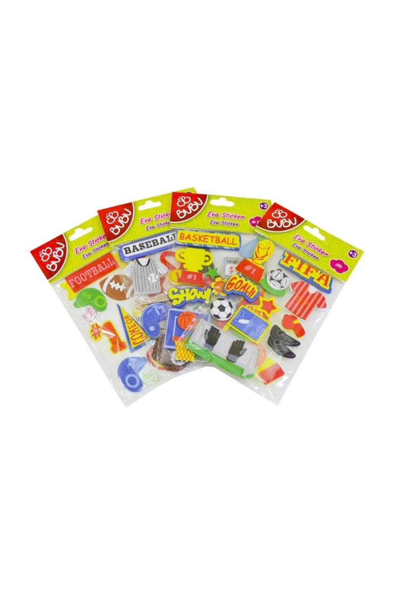 Bu-Bu 3D Eva Sticker Spor Stand 24 Lü BUBU-STS018