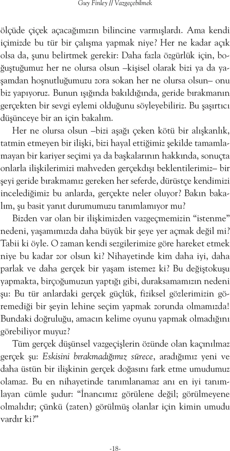 Vazgeçebilmek - Guy Finley