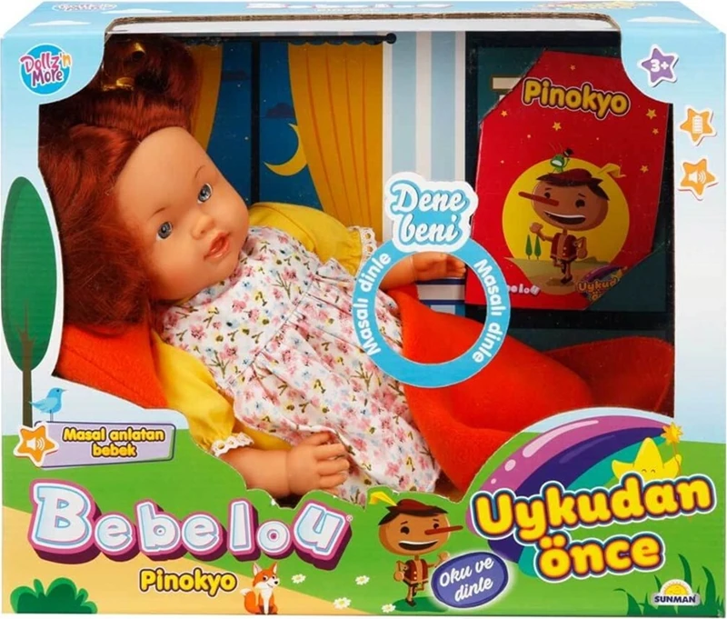 Sun-Sabc-Dzm-Bebek Set Bebelou Uykudan Önce Dolgu Masal Anlatan Pinokyo 40Cm. S01040042 *6