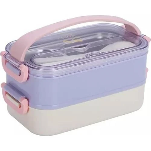 Vagon Karma Çelik Lunch Box Yemek Kutusu (Beslenme Kutusu) 1400 Ml Xc-462
