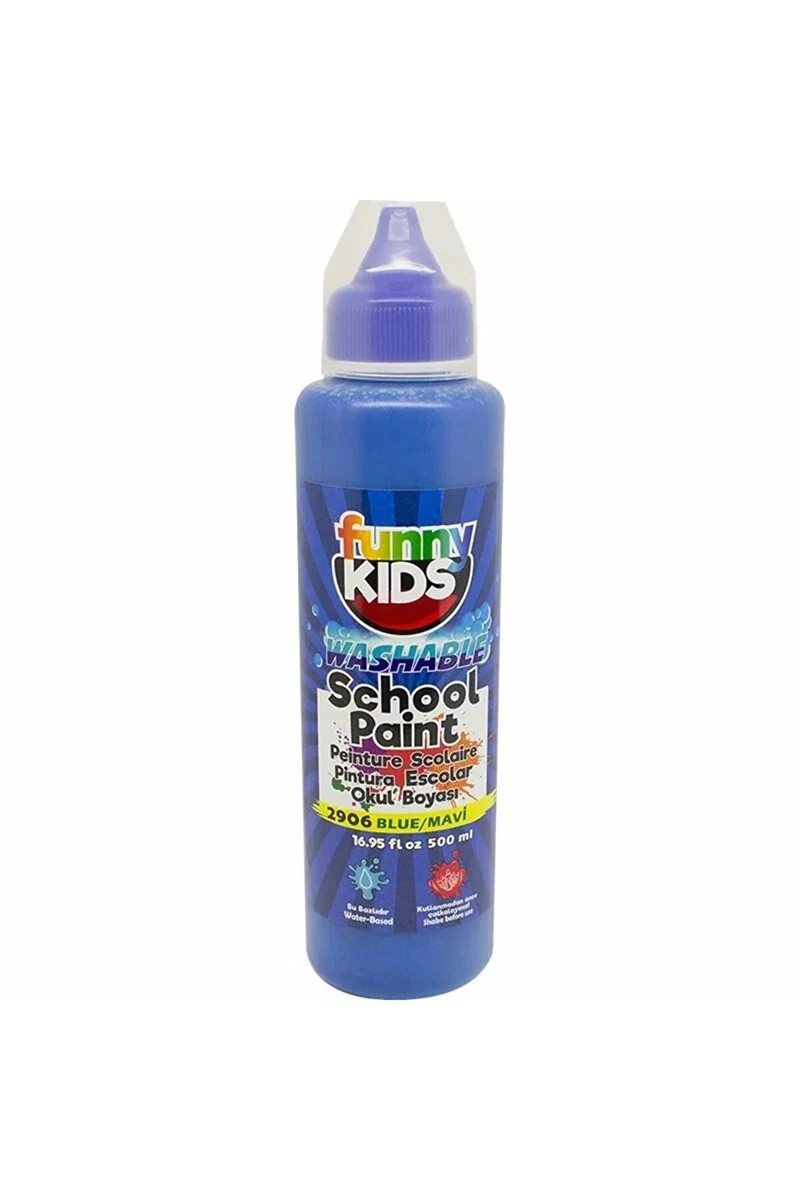 Rich Funny Kids Yıkanabilir Okul Boyası 500ml - 2906 Mavi