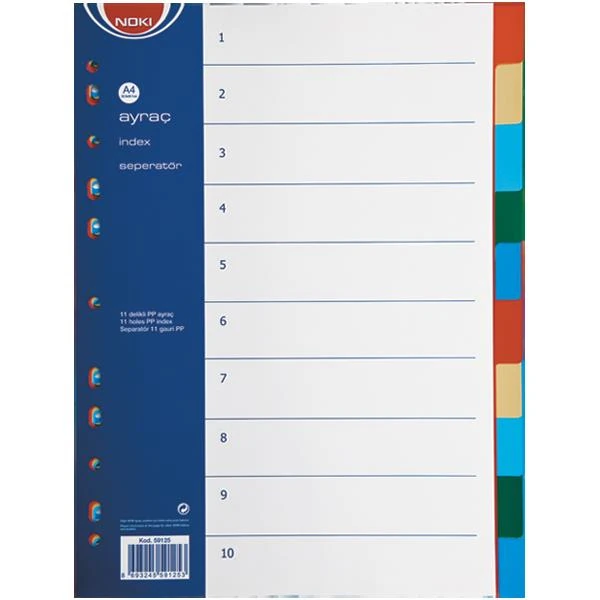 Noki 59125 Pp Ayraç 1*10 Renk *50