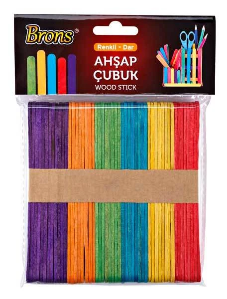 Brons Br-902 Ahşap Çubuk Renkli Dar