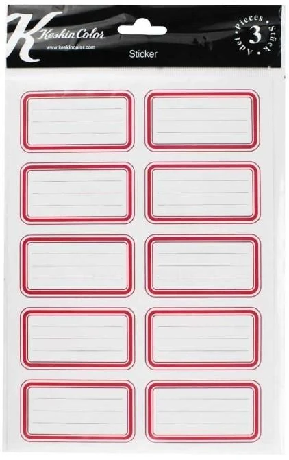 Keskin 220895-99 3Lü Tek Renk Etiket Altın