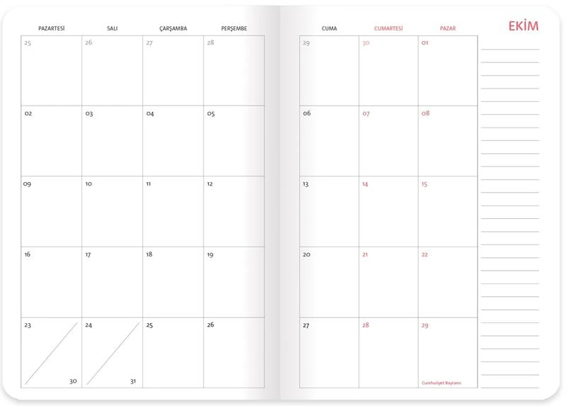 Keskin 830253-99 17*24 Ciltli Akademik Ajanda - Rengarenk