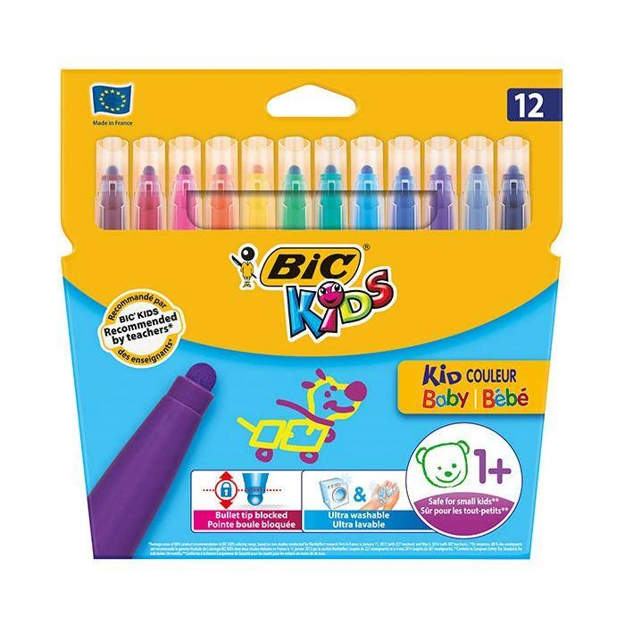 Bic 9020801 Kıd Baby Keçeli Boya Kalemi 12 Renk