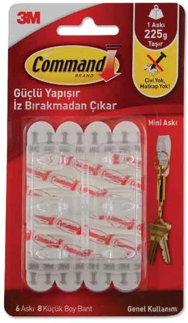 3M Command Askı Mini Boy 6 Lı 17006