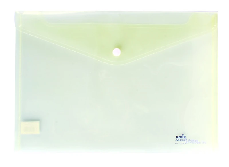 Umıx U1120P-Be Çıtçıtlı Şeffaf Zarf Dosya Şeffaf