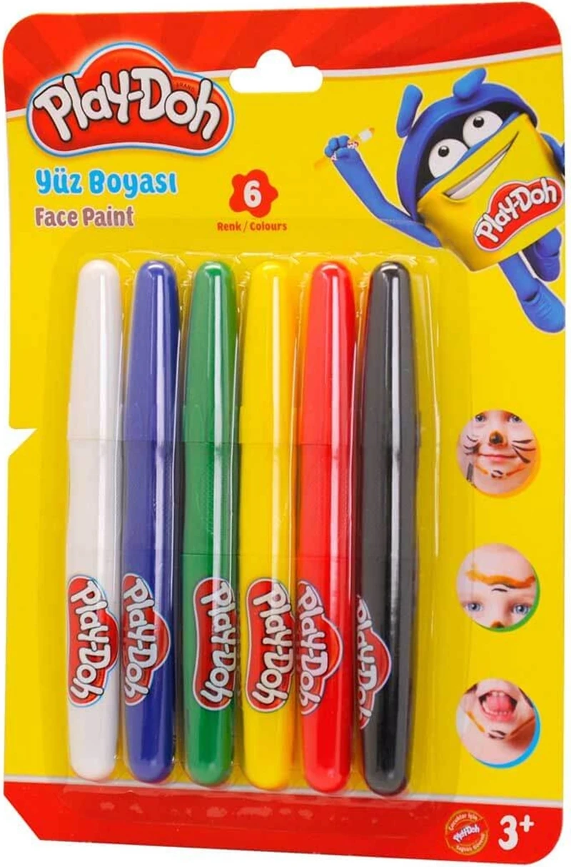 Play-Doh Yüz Boyası 6 Renk Yu001