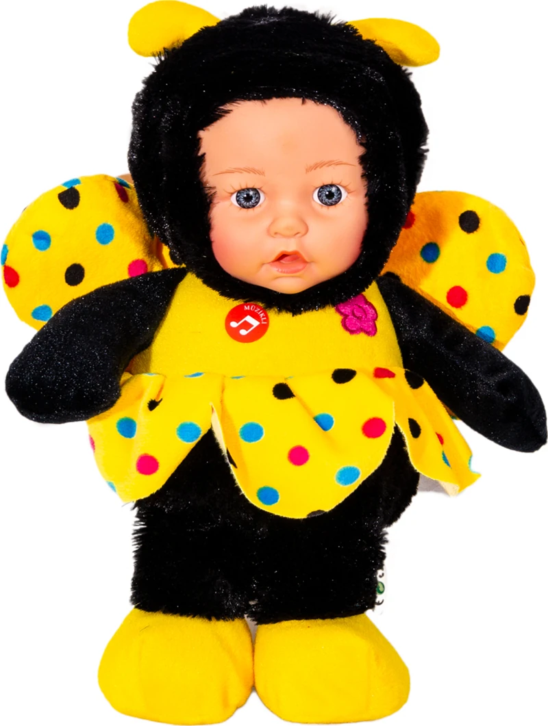 Can-Em Oyuncak Türkçe Müzikli Arı Peluş Bebek Sarı