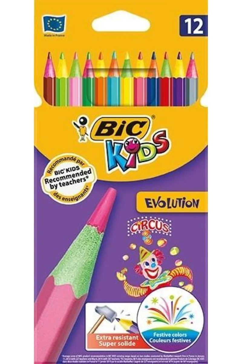 Bic 8957893 Evolutıon Cırcus Boya Kalemi 12 Renk