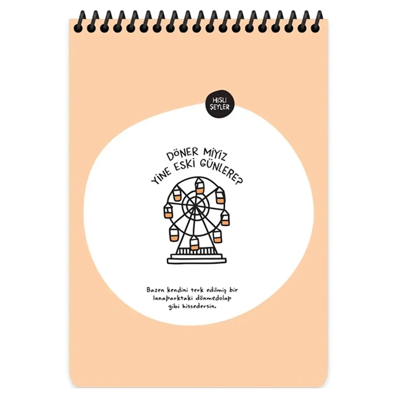 Keskin Bloknot Hisli Şeyler Bu Aralar Karışığım A5 Spiralli Karton Kapak 80 Yp. Çizgili 500571