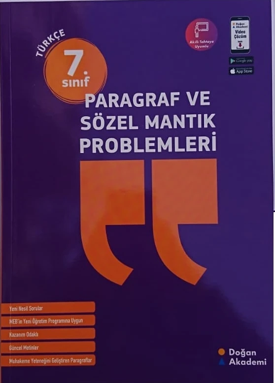 Doğan Akademi 7. Sınıf Paragraf ve Sözel Mantık Problemleri