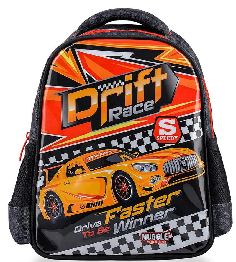 Muggle Anaokulu Çantası Drift Car Siyah Mu9499