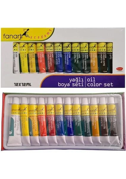 Fanart F-12999.121 Academy Yağlı Boya 12Ml 12Li