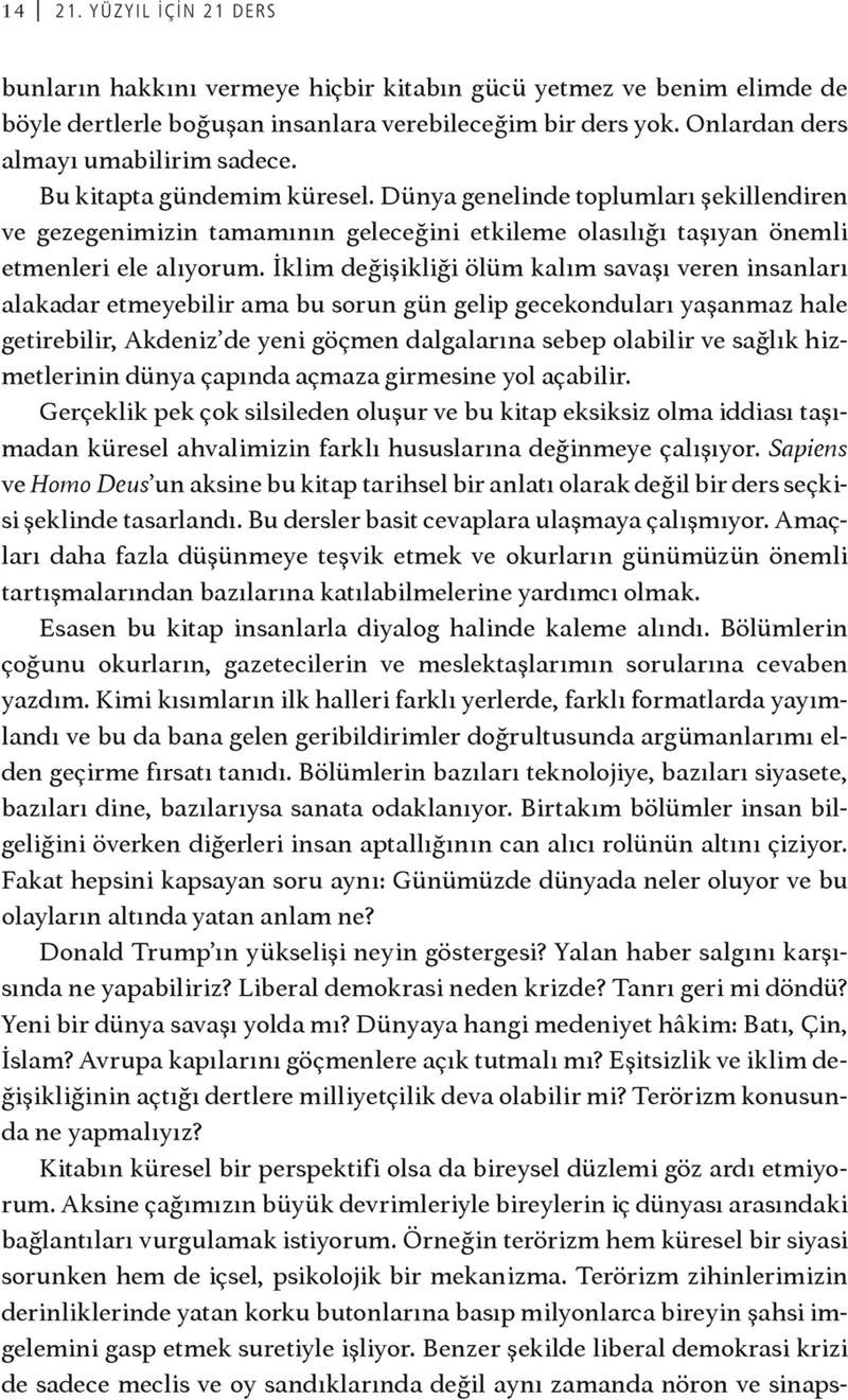 21. Yüzyıl İçin 21 Ders - Yuval Noah Harari