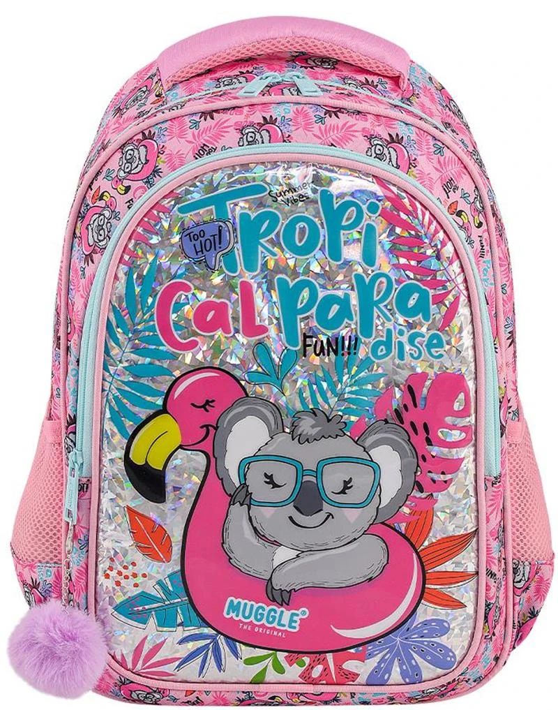 Muggle Okul Çantası Tropikal Pradice Pembe Mu8904