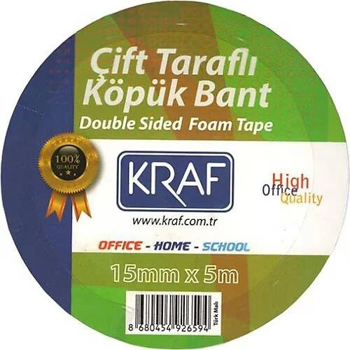 Kraf Çift Taraflı Köpük Bant 15Mmx5M 5015G