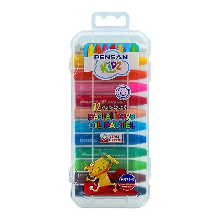 Pensan 99967 Kidz Pratik Kutulu Pastel Boya 12 Renk