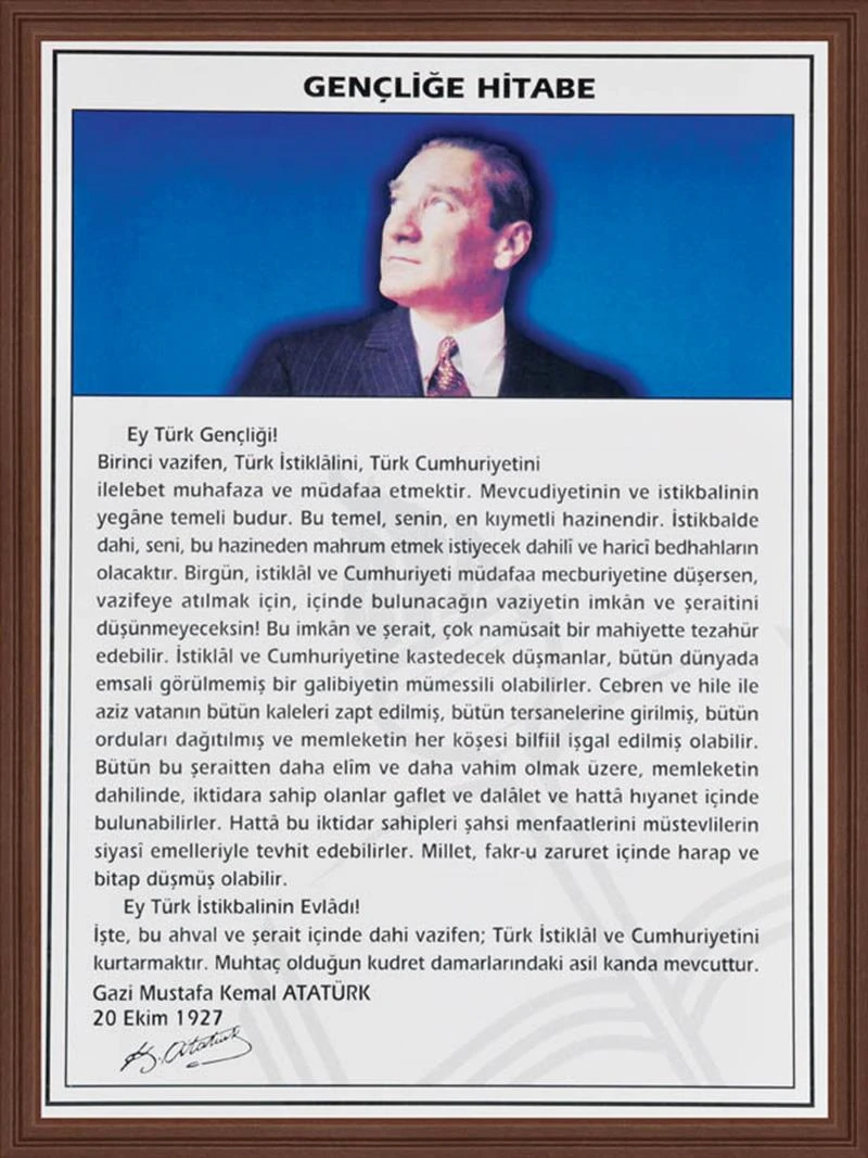 Panda Eğitim Gençliğe Hitabe Alüminyum Çerçeve 35X50 Pan 413