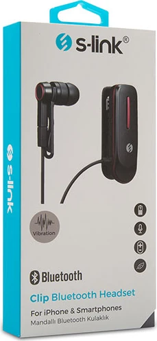 S-link SL-BT9 Kırmızı/Siyah Mobil Telefon Uyumlu Tek Kulaklıklı Titreşimli Bluetooth Kulaklık