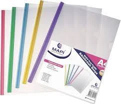 MAPİ SIKIŞTIRMALI DOSYA A4 10 MM OVAL ŞEFFAF MOR RENKLİ