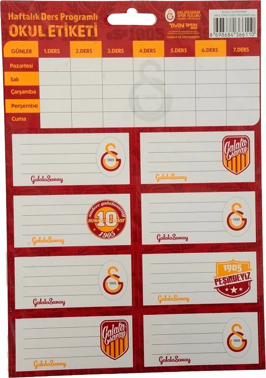 Timon Okul Etiketi Ders Prog. Bjk 3Yp. 463644