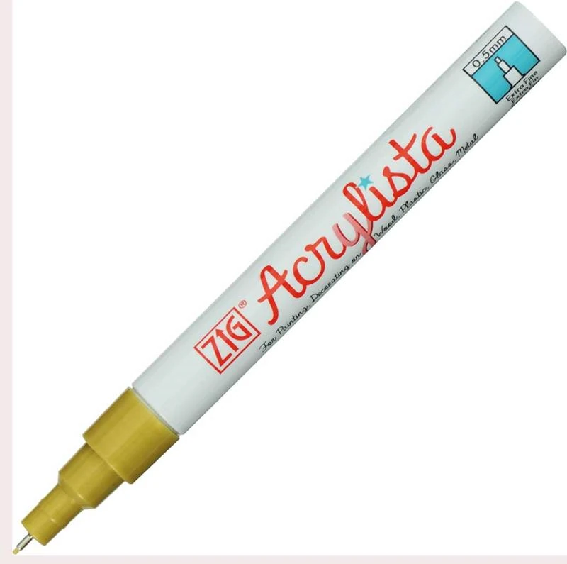 Zıg Acrylısta Markör Fıne 0,5Mm Pac-10Mt 102 Gümüş