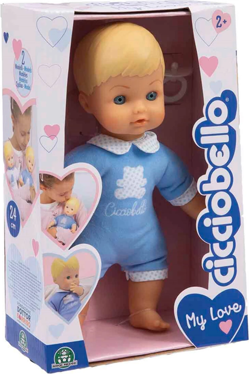 Cicciobello Yumuş Bebek 24 cm CCBA6000 Mavi Tulum