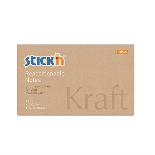 Gıpta 2164 Stıckn 76X127 Kraft Notes 100Yp