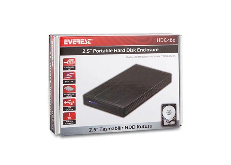 Everest HDC-160 Harici 2.5" Usb 2.0 SATA + IDE Har