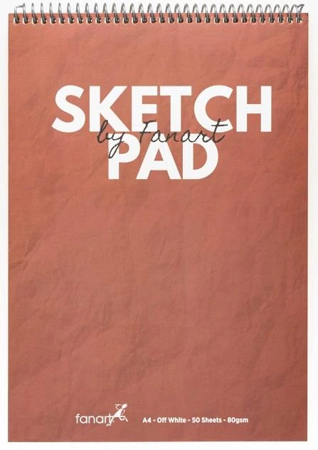 Fanart Lv-F-8682.A5 Academy Sketch Pad A5 Bordo 80Gr Spiralli 50Yp